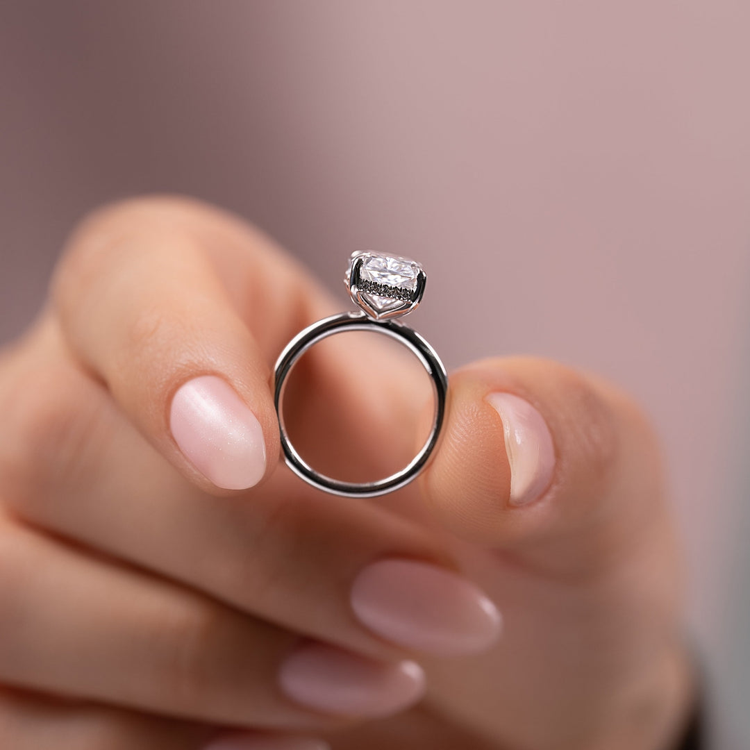 The Liberty Radiant Lab Diamond Moissanite Engagement Ring