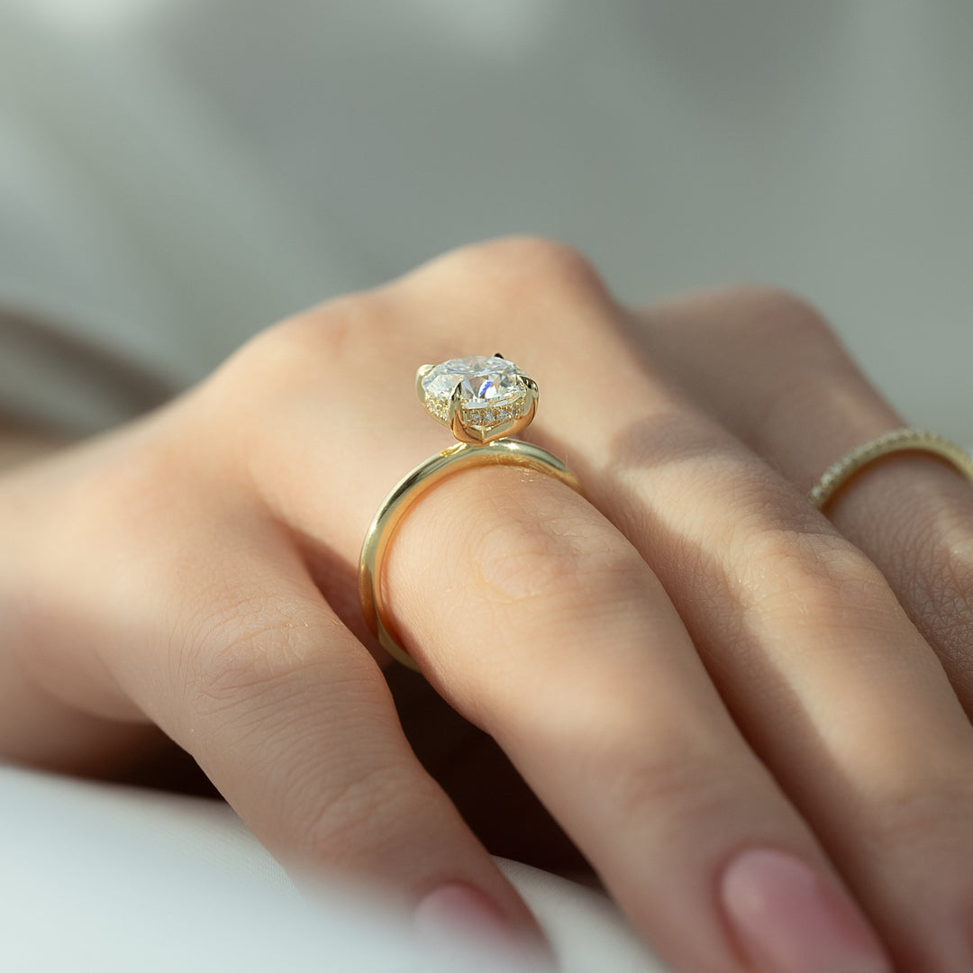 The Liberty Round Lab Diamond Moissanite Engagement Ring