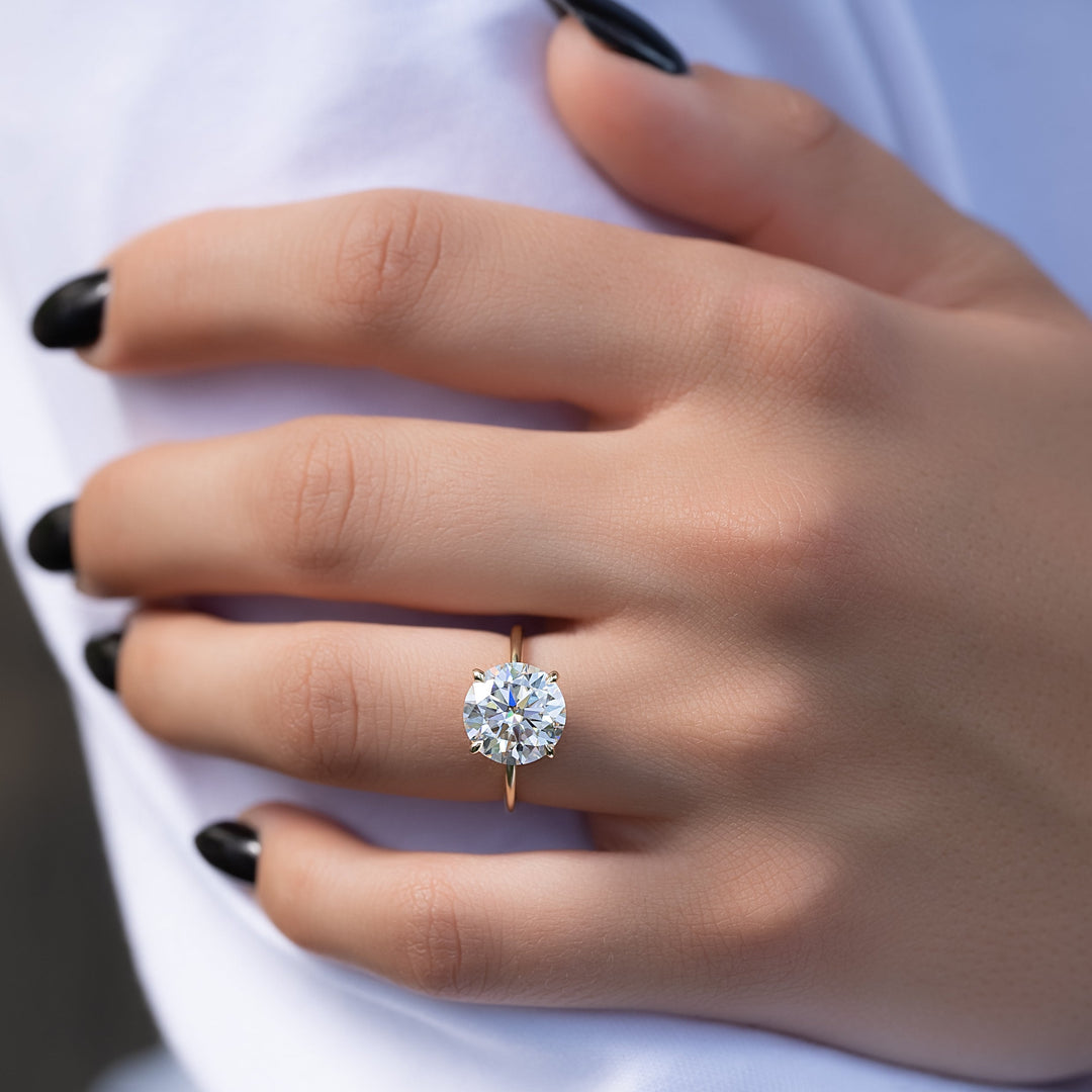 The Liberty Round Lab Diamond Moissanite Engagement Ring