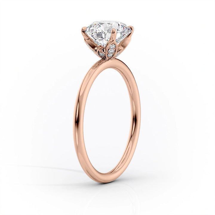 The Logan Set With Cushion Solitaire Lab Diamond 1.5 Carat 14K Rose#material_14k-rose