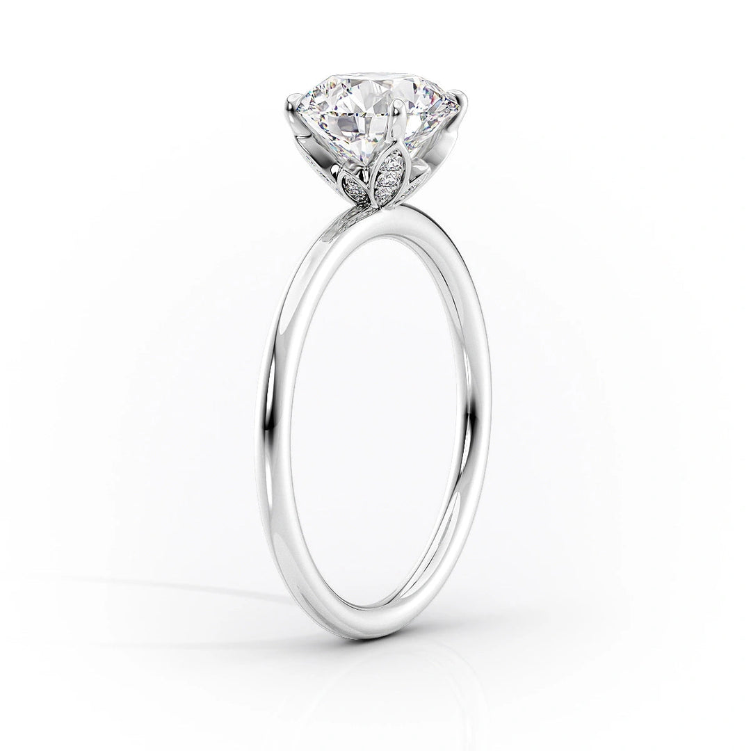 The Logan Set With Cushion Solitaire Lab Diamond 1.5 Carat 14K White#material_14k-white