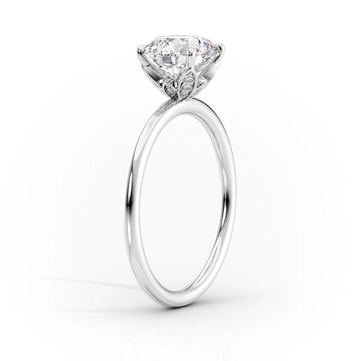 The Logan Set With Cushion Solitaire Lab Diamond 1.5 Carat 18K White#material_18k-white