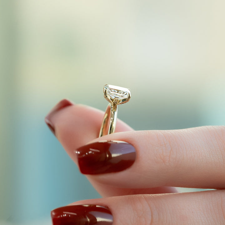 The Logan Radiant Lab Diamond Moissanite Engagement Ring *Shown with 1.5 ct #material_gold