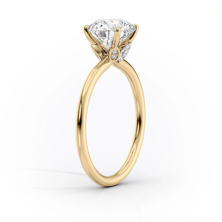 The Louise Set With Cushion Solitaire Lab Diamond 1.5 Carat 14K Gold#material_14k-gold