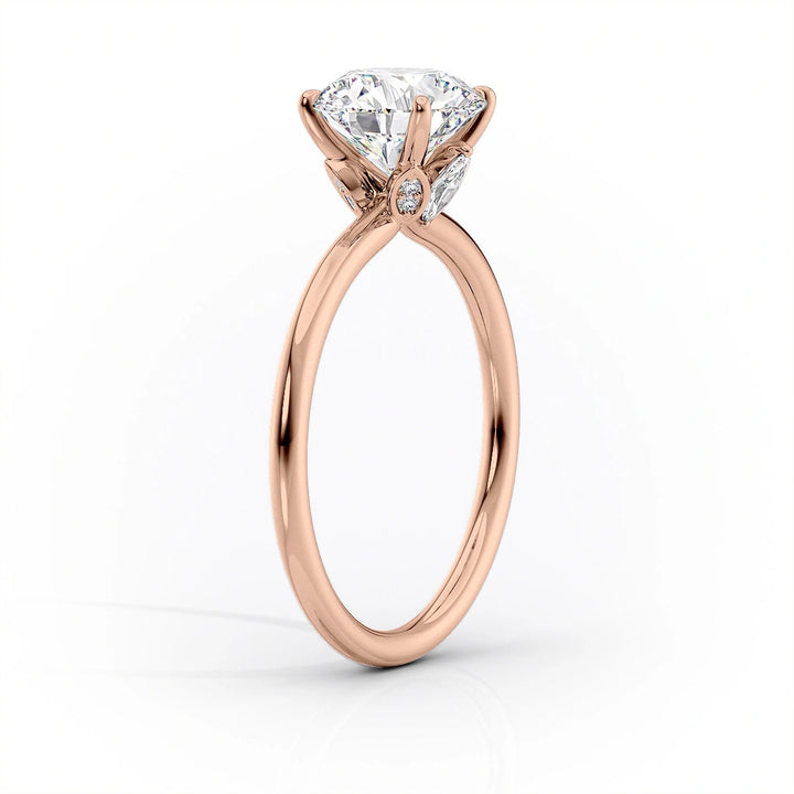 The Louise Set With Cushion Solitaire Lab Diamond 1.5 Carat 18K Rose#material_18k-rose