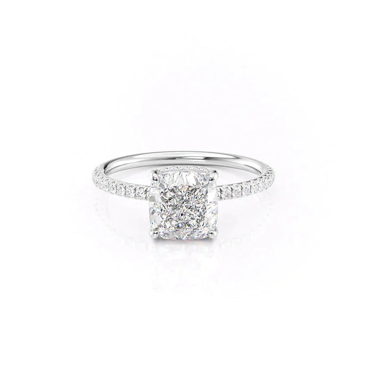 The Low Profile Pave Liberty Set With Cushion Pave Moissanite#material_14k-white