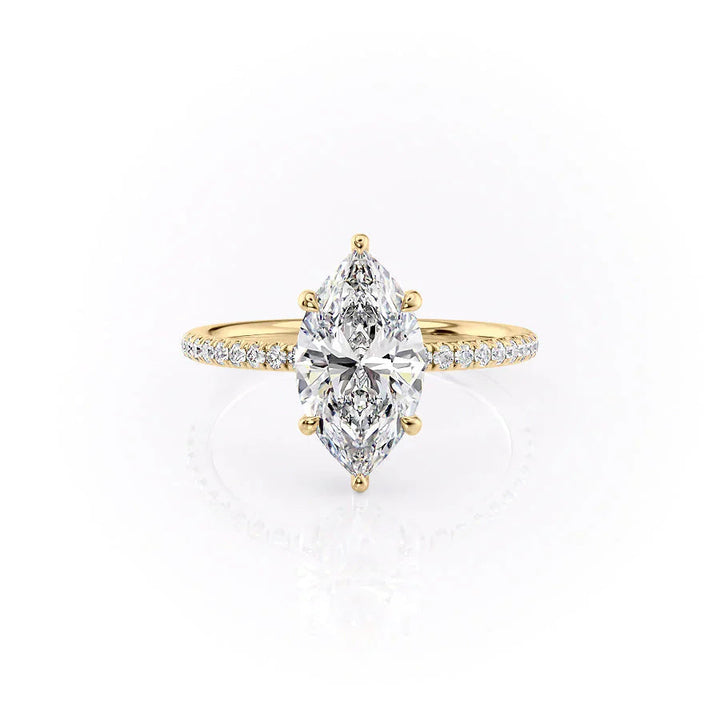 The Low Profile Pave Liberty Set With Marquise Pave Lab Diamonds#material_14k-gold