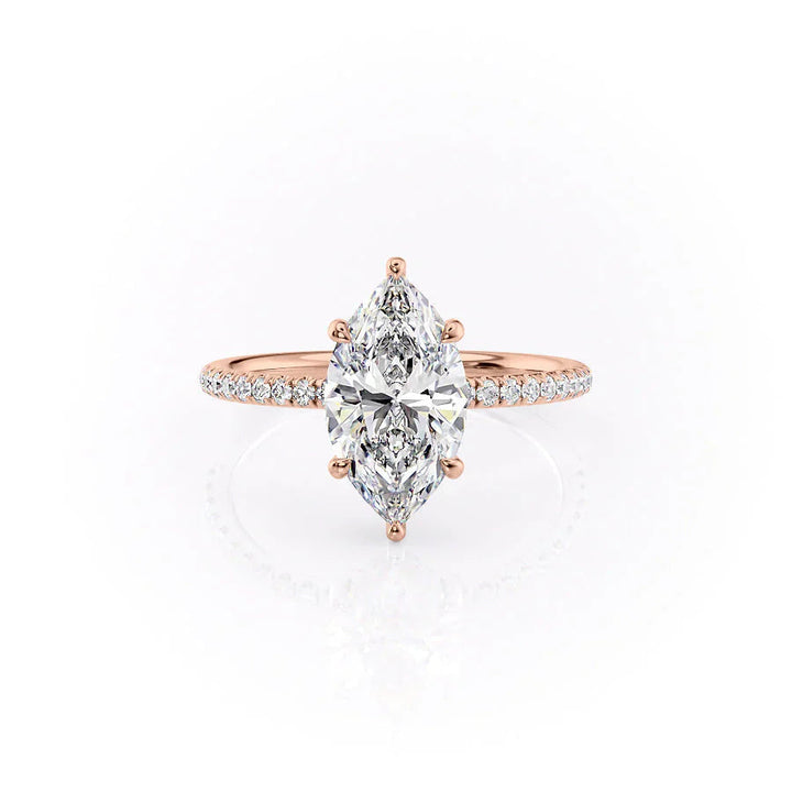 The Low Profile Pave Liberty Set With Marquise Pave Moissanite#material_14k-rose