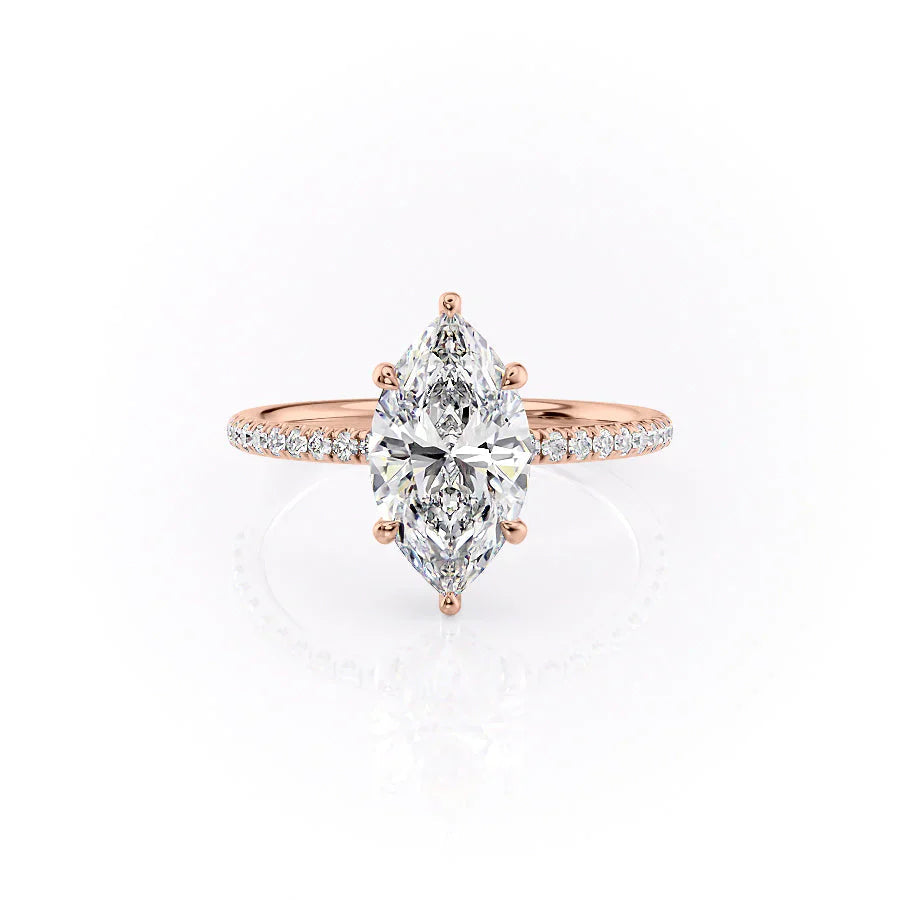 The Low Profile Pave Liberty Set With Marquise Pave Lab Diamonds#material_18k-rose