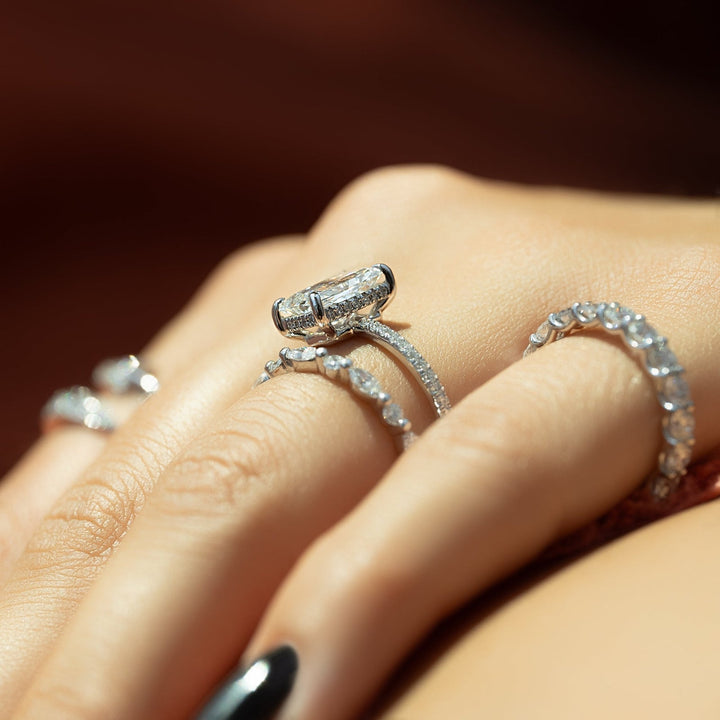 The Low Profile Pave Liberty Set With Radiant Pave Lab Diamonds#material_14k-white