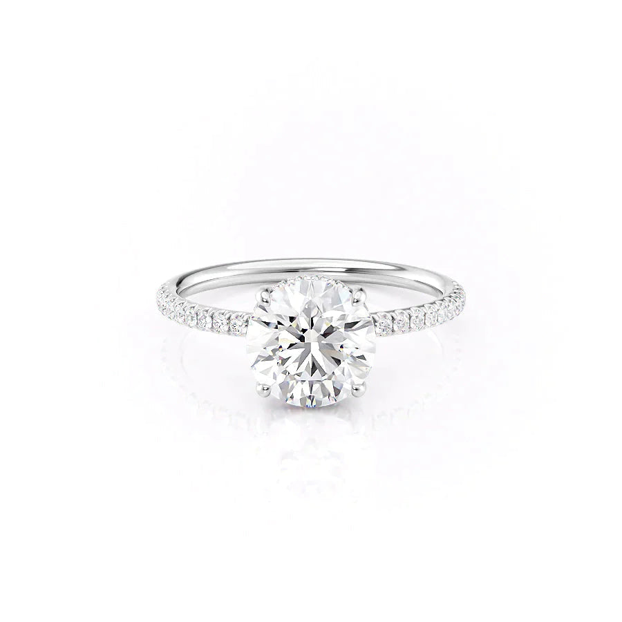 The Low Profile Pave Liberty Set With Round Pave Moissanite#material_14k-white