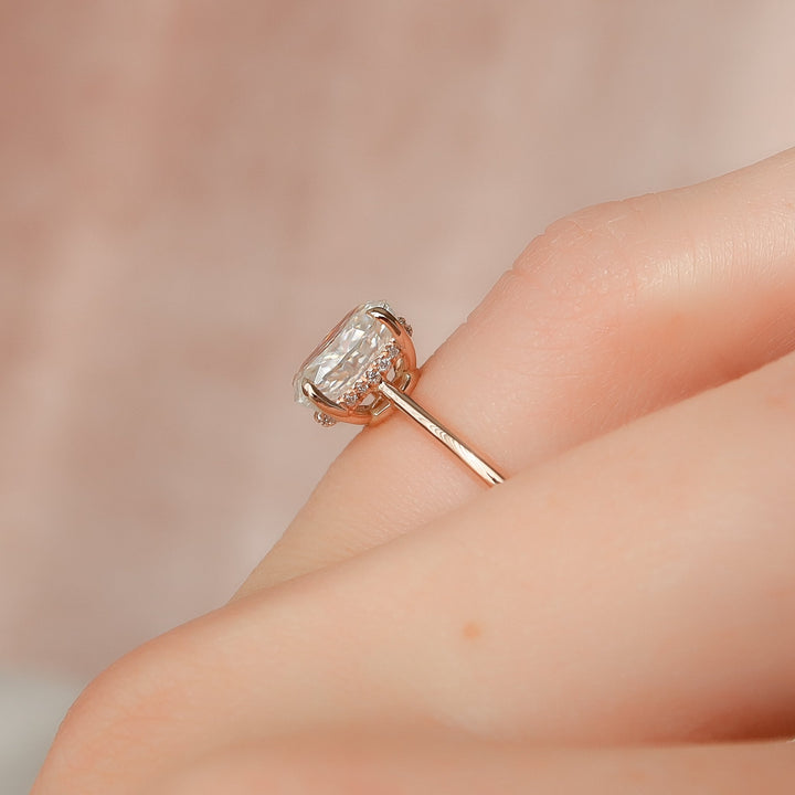 The Mabel Oval Lab Diamond Moissanite Engagement Ring *Shown with 1.5 ct #material_rose