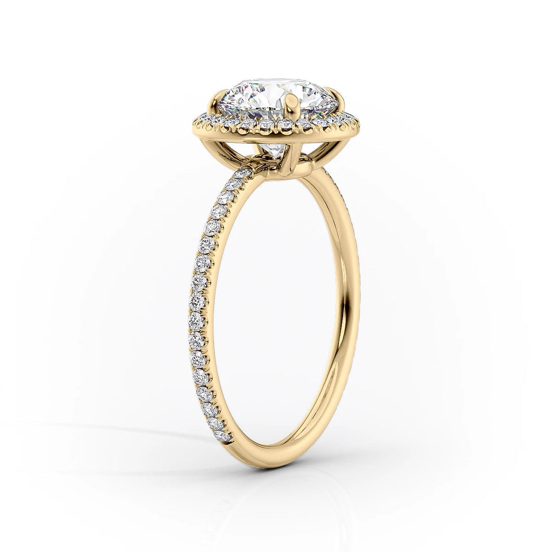 The Madelyn Set With Cushion Pave Lab Diamond 1.5 Carat 14K Gold#material_14k-gold