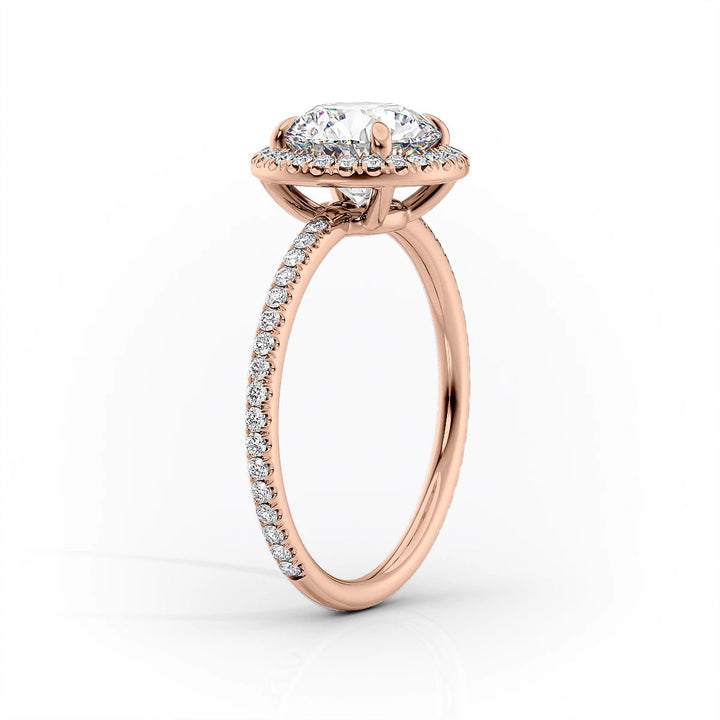 The Madelyn Set With Cushion Pave Lab Diamond 1.5 Carat 14K Rose#material_14k-rose