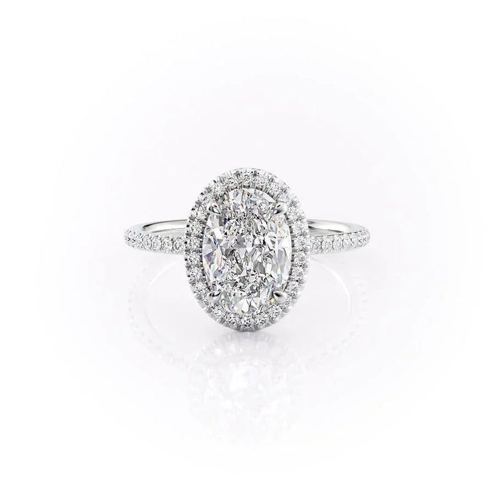 The Madelyn Set With Oval Pave Moissanite#material_14k-white