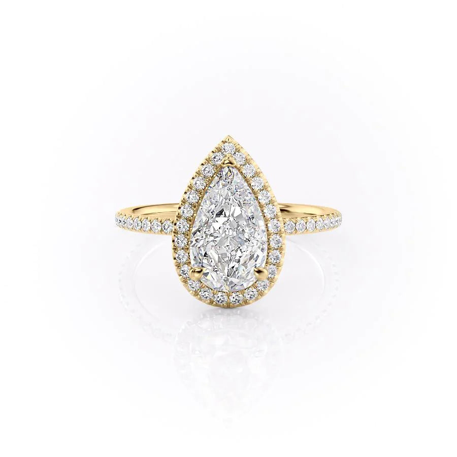 The Madelyn Set With Pear Pave Lab Diamond 1 Carat 14K Gold#material_14k-gold