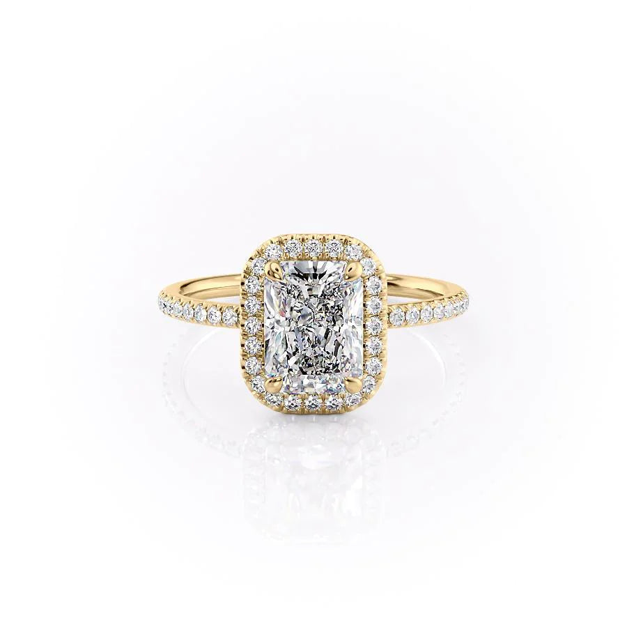 The Madelyn Set With Radiant Pave Lab Diamond 1 Carat 14K Gold#material_14k-gold