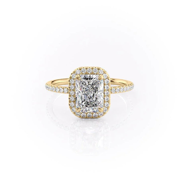 The Madelyn Set With Radiant Pave Lab Diamond 1 Carat 14K Gold#material_14k-gold