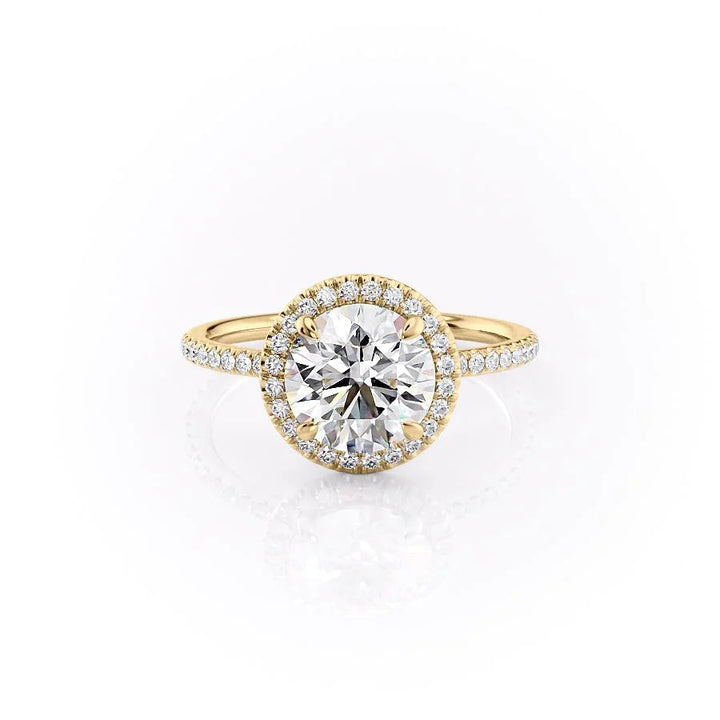 The Madelyn Set With Round Pave Lab Diamond 1 Carat 18K Gold#material_18k-gold