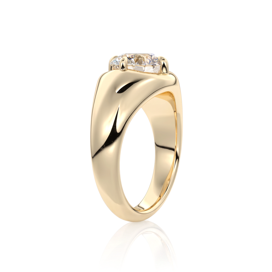 The Manon Set With An Emerald Lab Diamond #material_gold