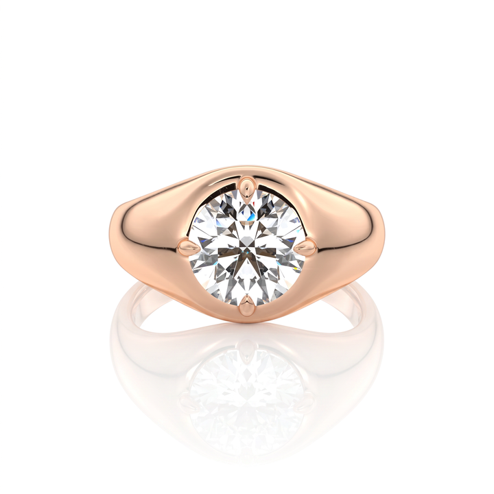 The Manon Set With An Emerald Lab Diamond #material_rose