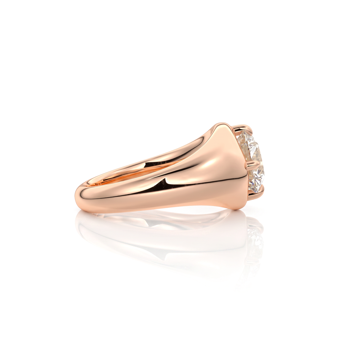 The Manon Set With An Emerald Lab Diamond #material_rose