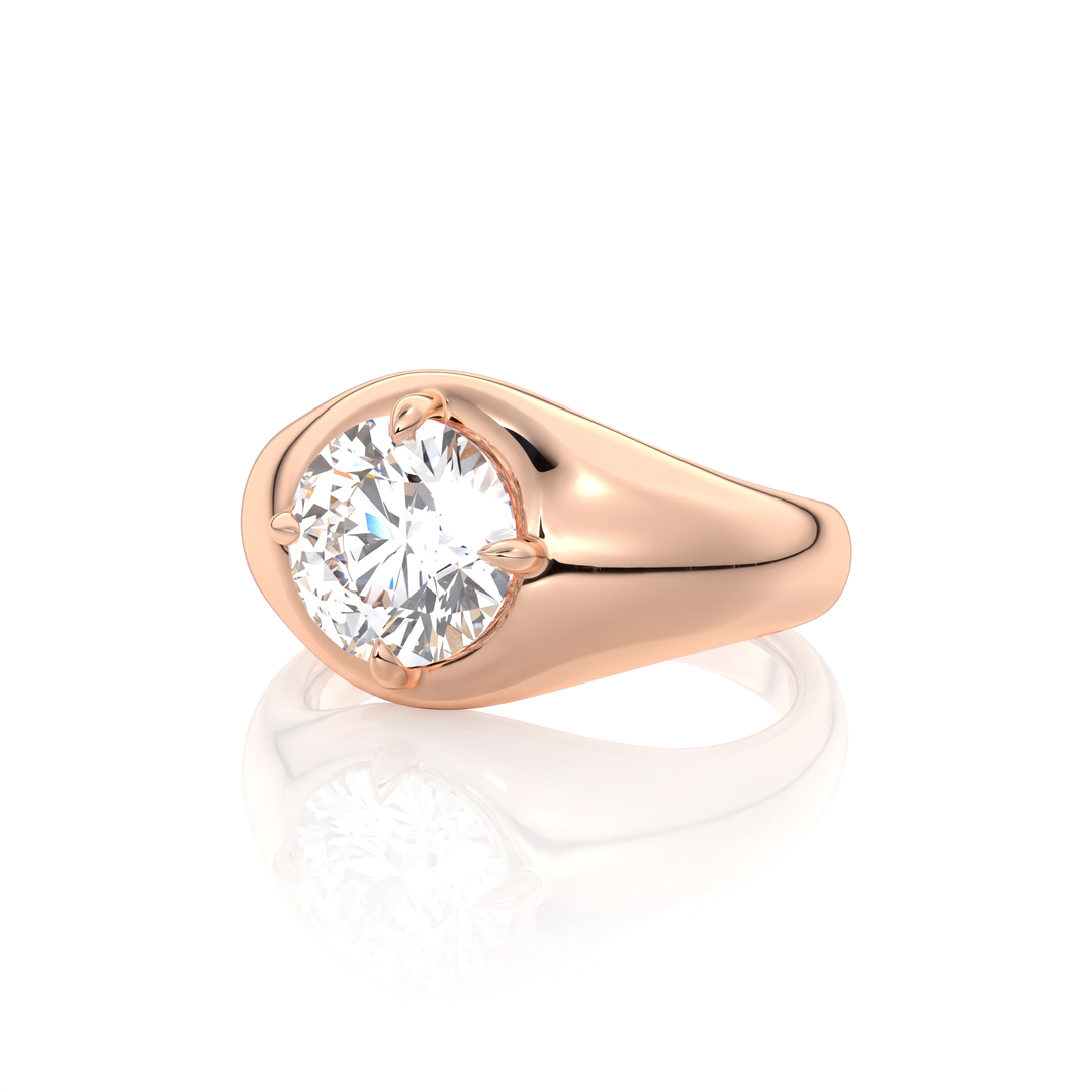 The Manon Set With An Emerald Lab Diamond #material_rose