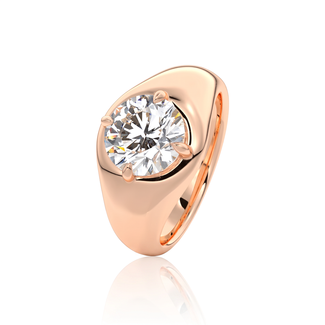 The Manon Set With An Emerald Lab Diamond #material_rose