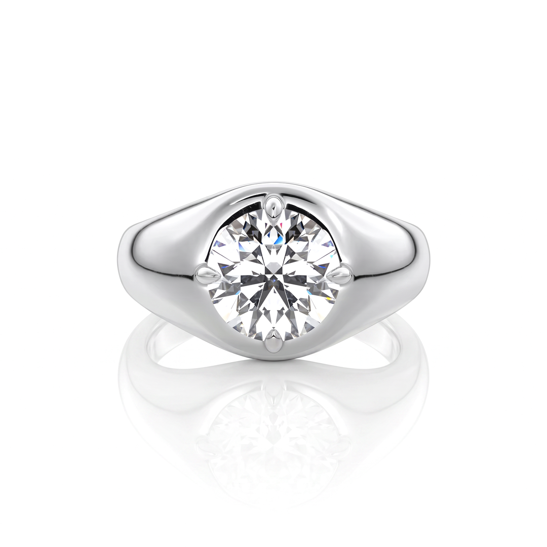 The Manon Set With An Emerald Lab Diamond #material_white