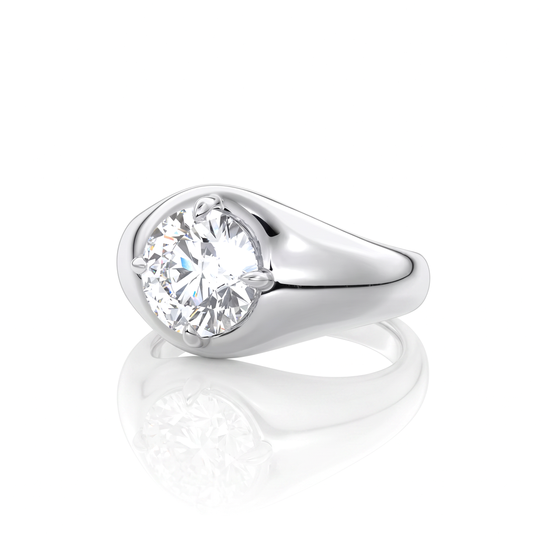The Manon Set With An Emerald Lab Diamond #material_white