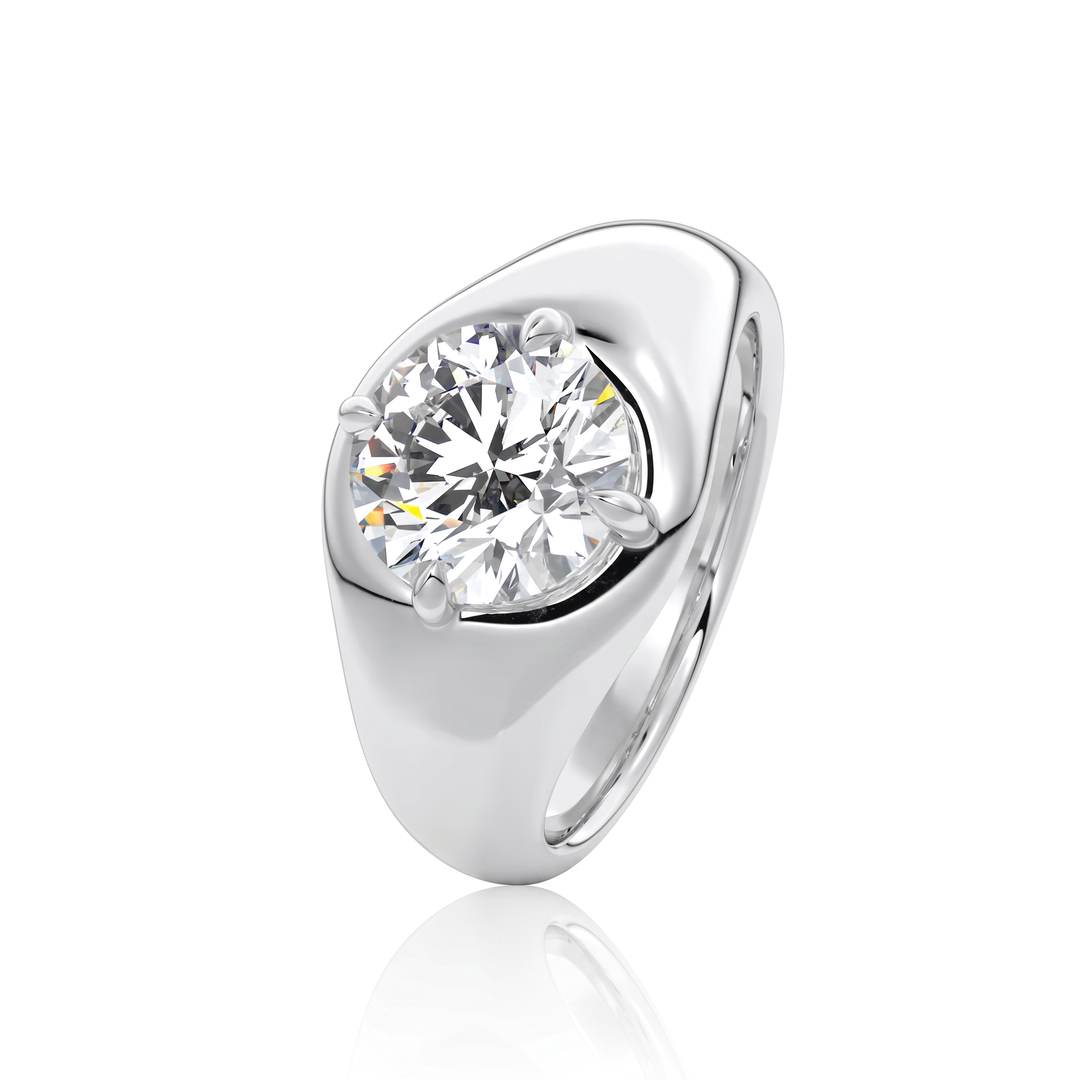 The Manon Set With An Emerald Lab Diamond #material_white