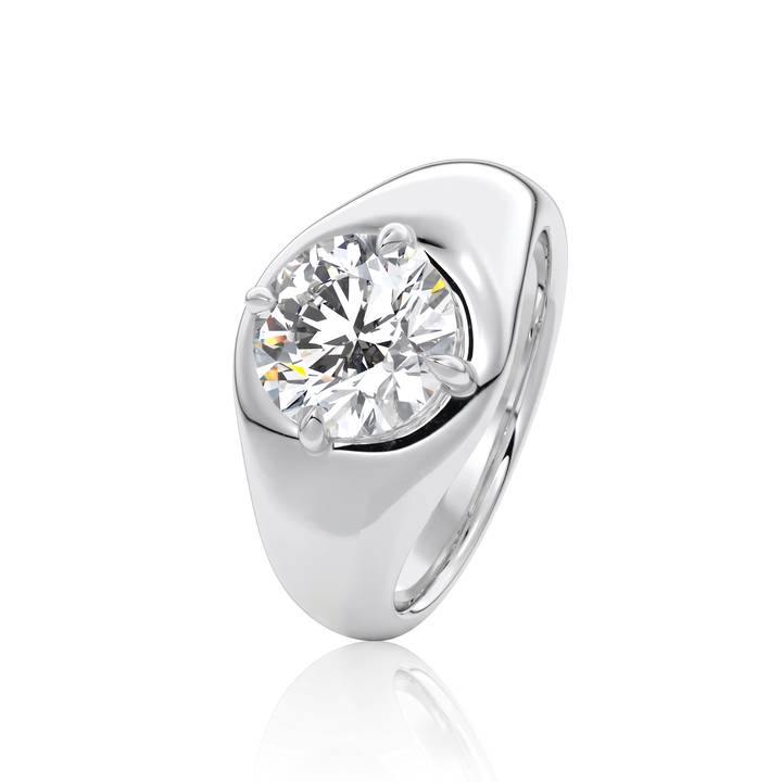 The Manon Set With An Emerald Lab Diamond #material_white
