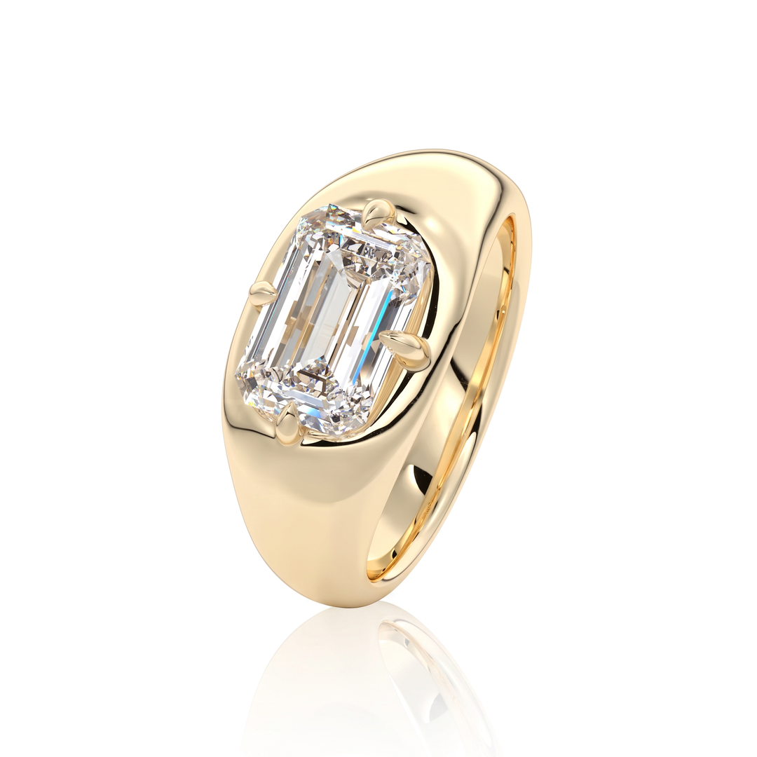The Manon Set With An Emerald Lab Diamond #material_gold