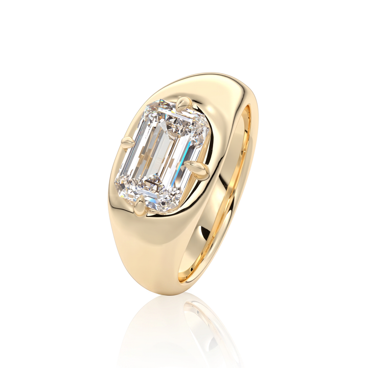The Manon Set With An Emerald Lab Diamond #material_gold