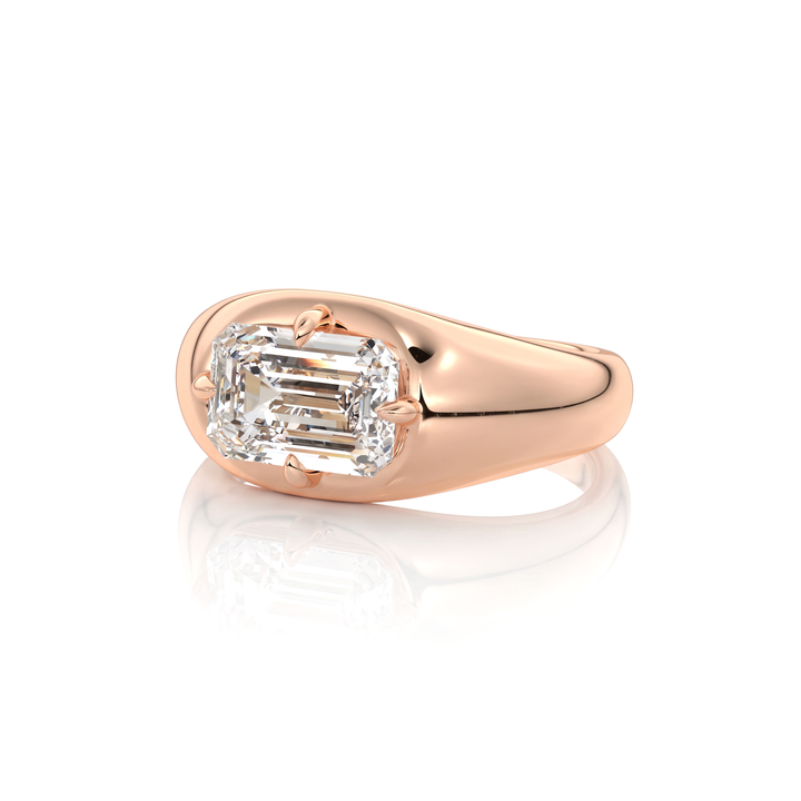 The Manon Set With An Emerald Lab Diamond #material_rose