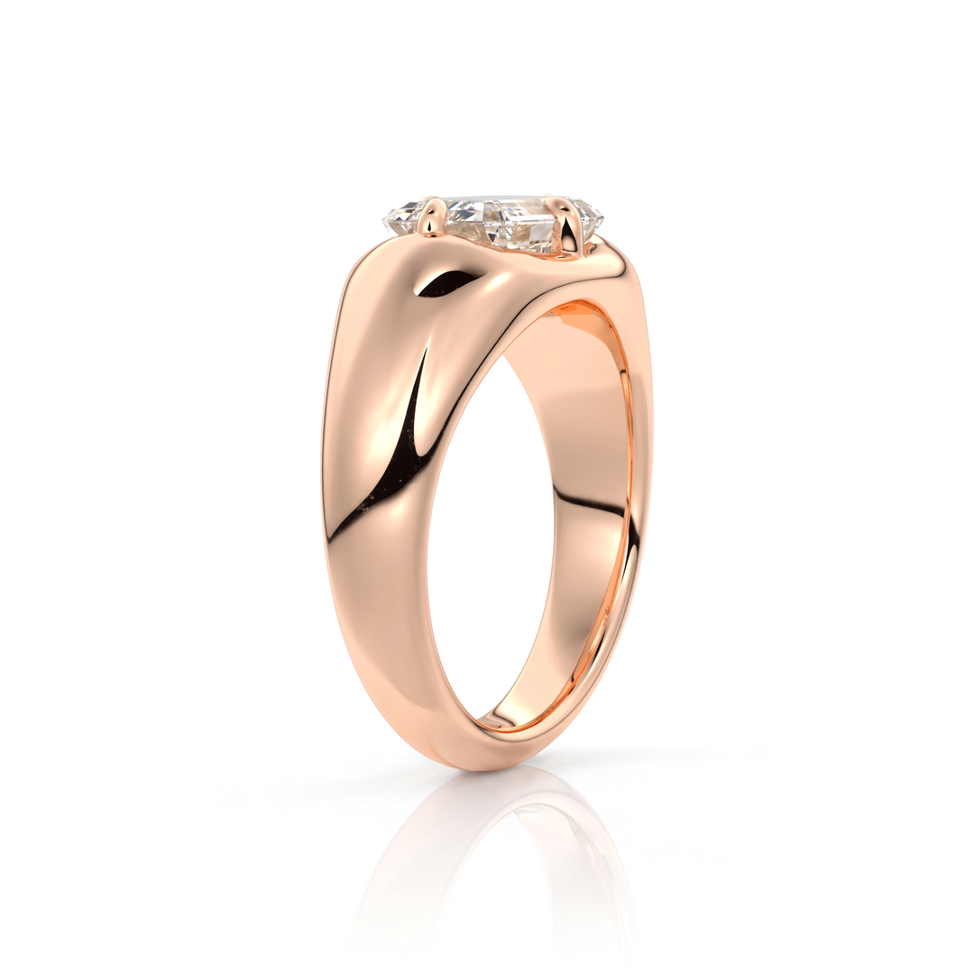 The Manon Set With An Emerald Lab Diamond #material_rose