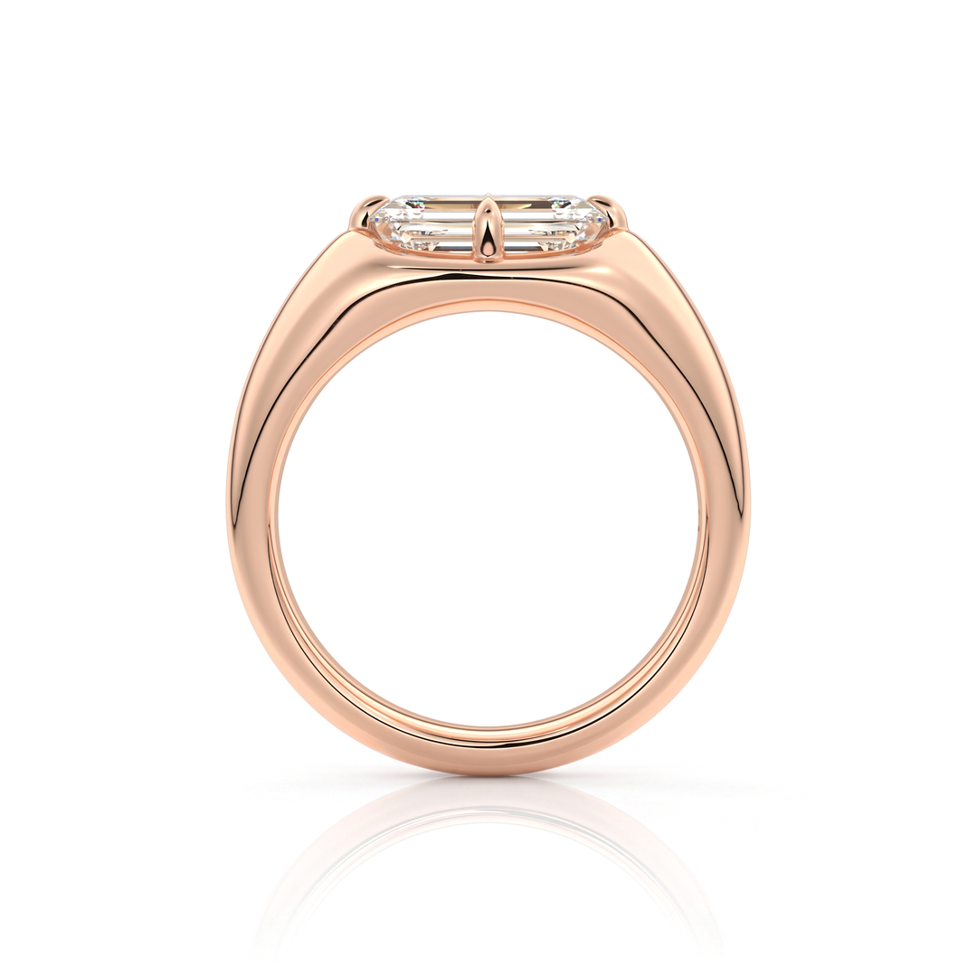 The Manon Set With An Emerald Lab Diamond #material_rose