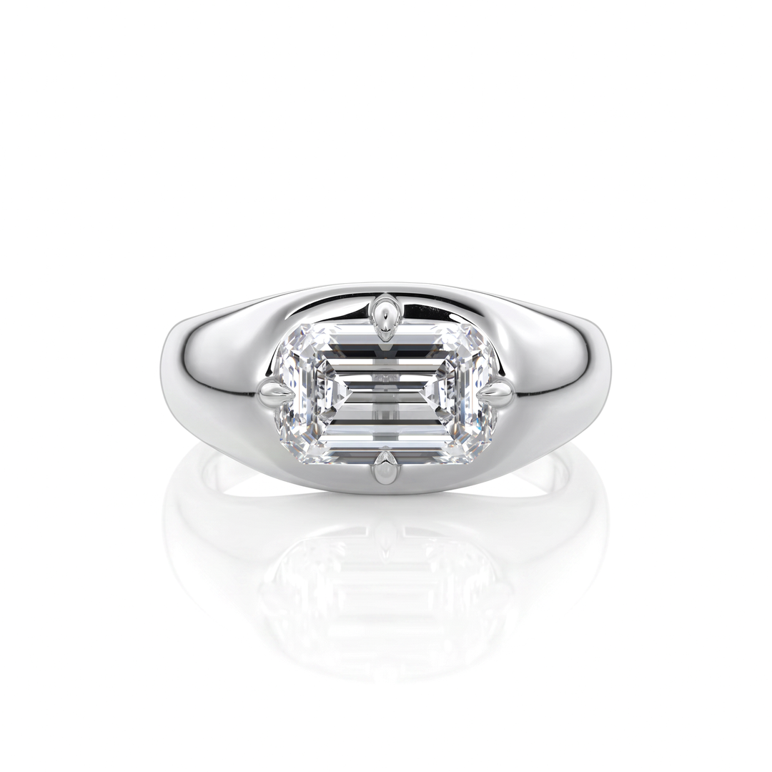The Manon Set With An Emerald Lab Diamond #material_white