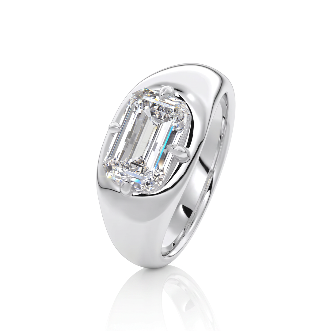 The Manon Set With An Emerald Lab Diamond #material_white