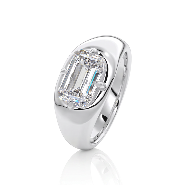 The Manon Set With An Emerald Lab Diamond #material_white