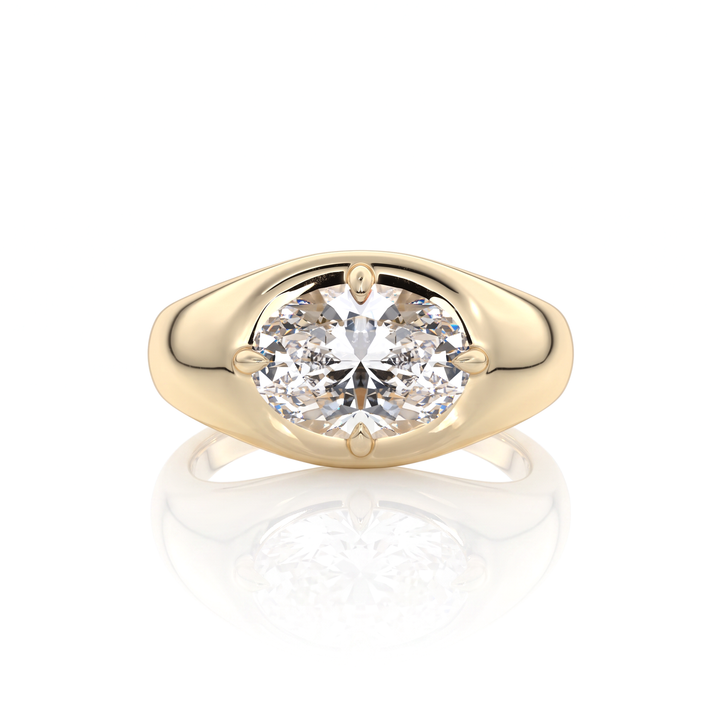 The Manon Set With An Oval Lab Diamond #material_gold
