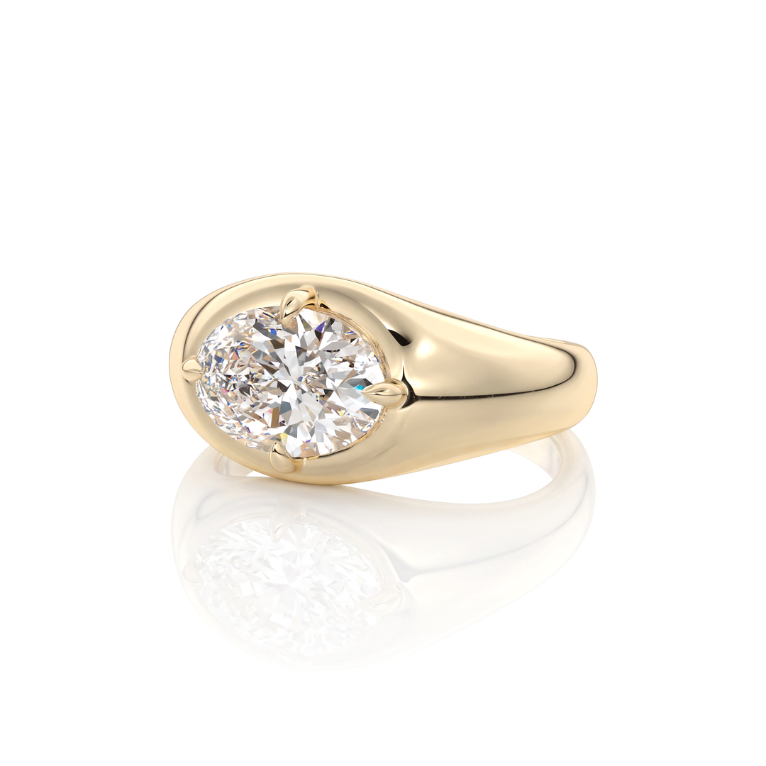 The Manon Set With An Oval Lab Diamond #material_gold
