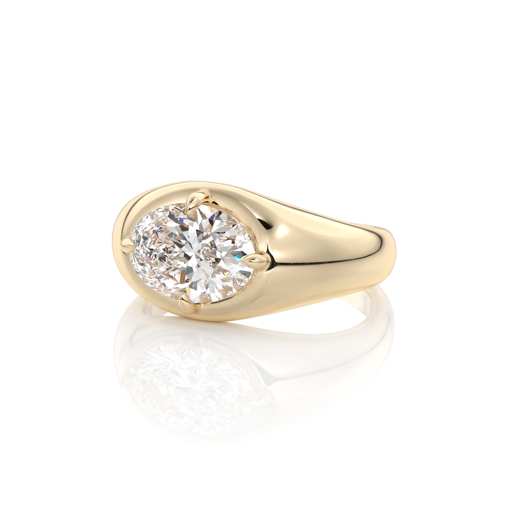 The Manon Set With An Oval Lab Diamond #material_gold