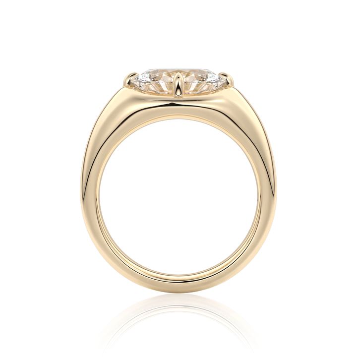 The Manon Set With An Oval Lab Diamond #material_gold