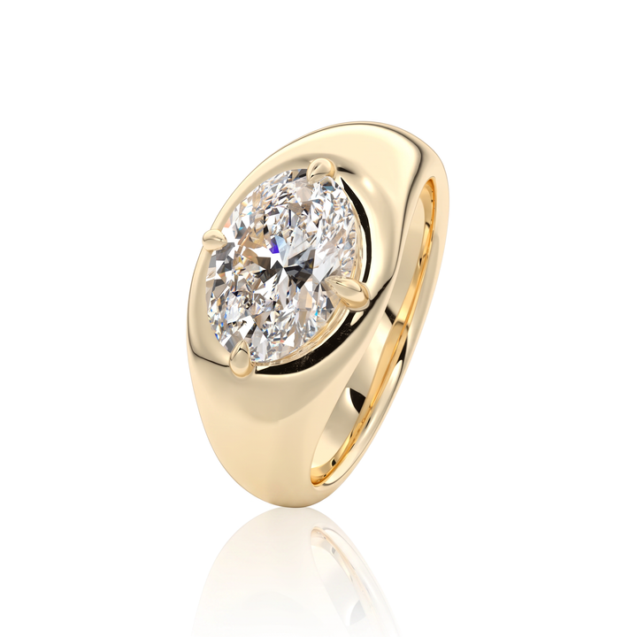 The Manon Set With An Oval Lab Diamond #material_gold