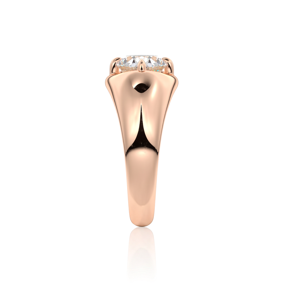 The Manon Set With An Oval Lab Diamond #material_rose