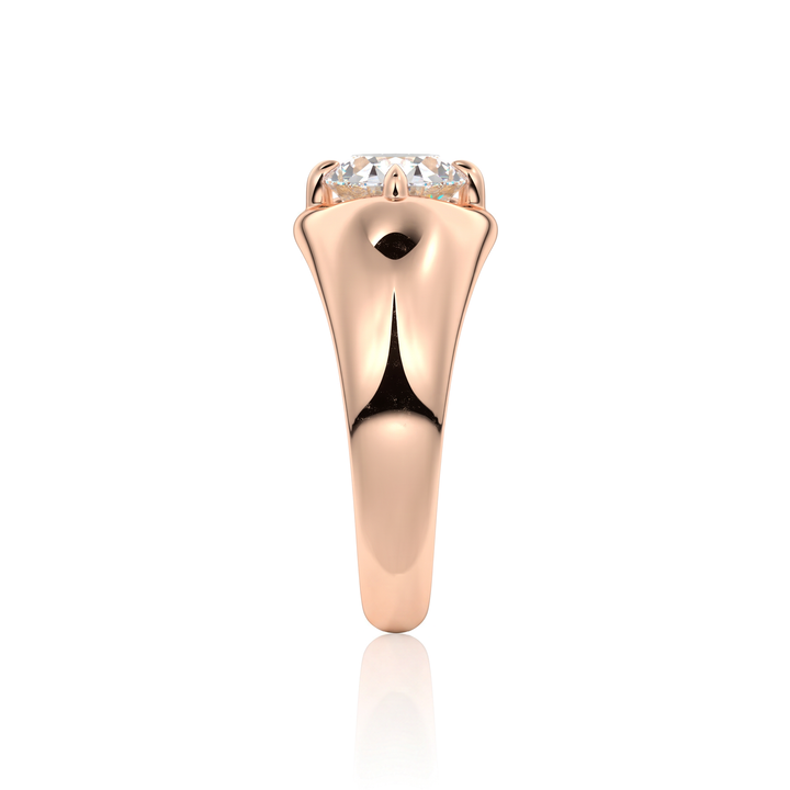 The Manon Set With An Oval Lab Diamond #material_rose