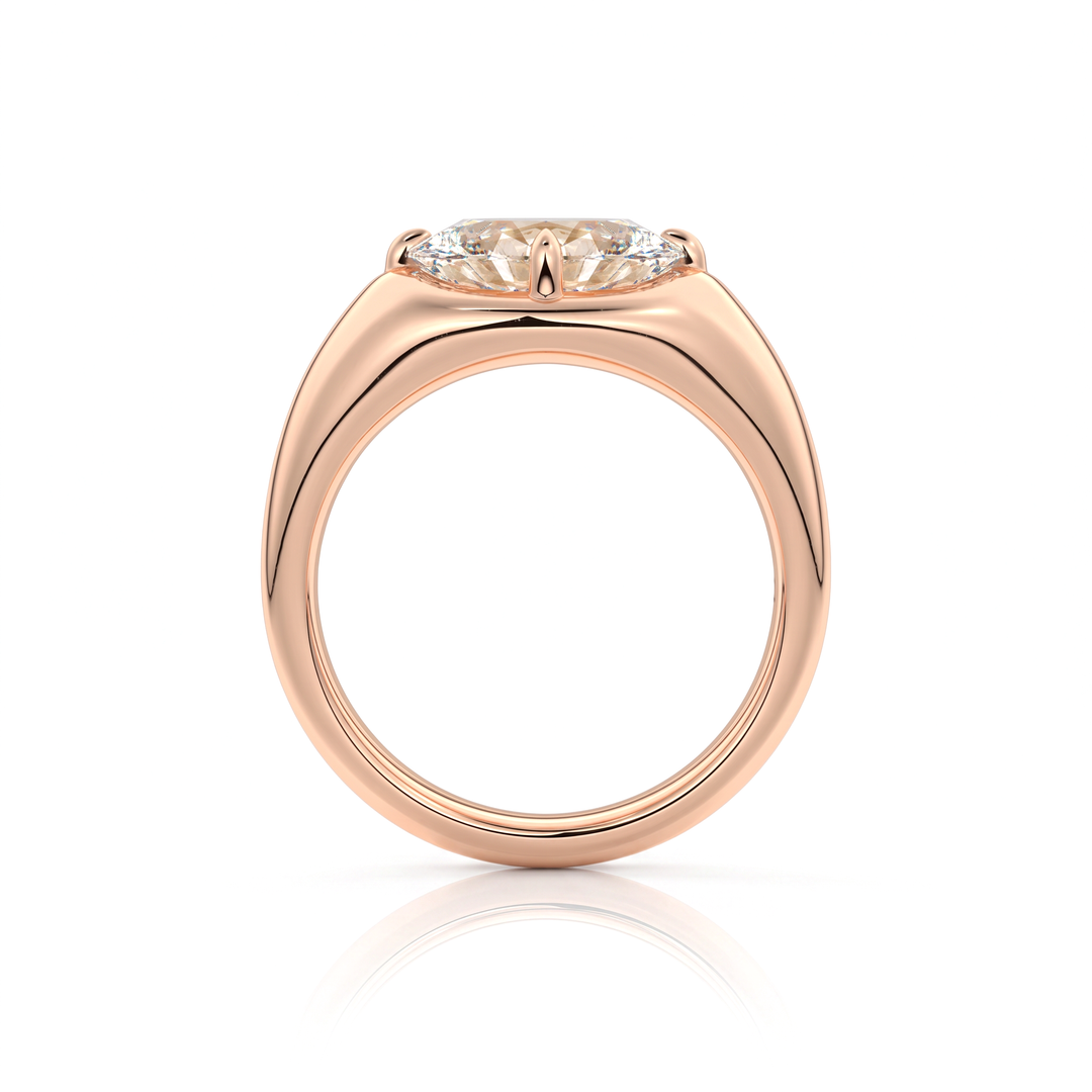 The Manon Set With An Oval Lab Diamond #material_rose