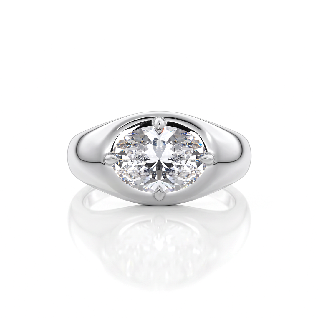 The Manon Set With An Oval Lab Diamond #material_white
