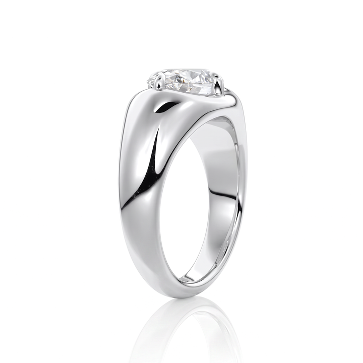 The Manon Set With An Oval Lab Diamond #material_white